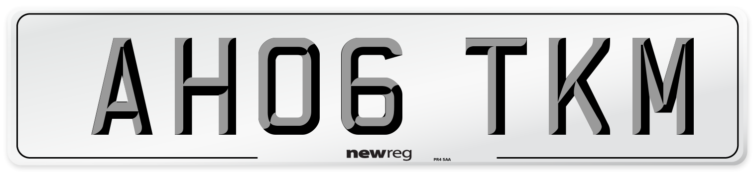 AH06 TKM Number Plate from New Reg